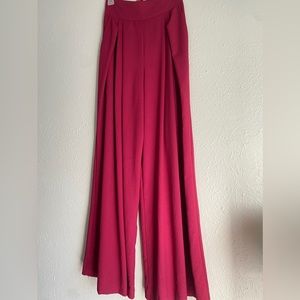 MANGO high waisted wide leg pants